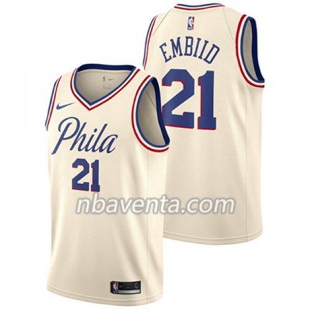 Camiseta Hombre Philadelphia 76ers Joel Embiid 21 Nike City Edition Swingman